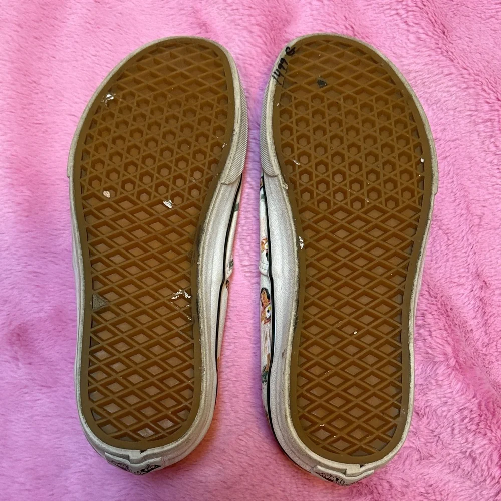 Vans Womens Cream Hula Girl Print Sneakers - Picture 6 of 7